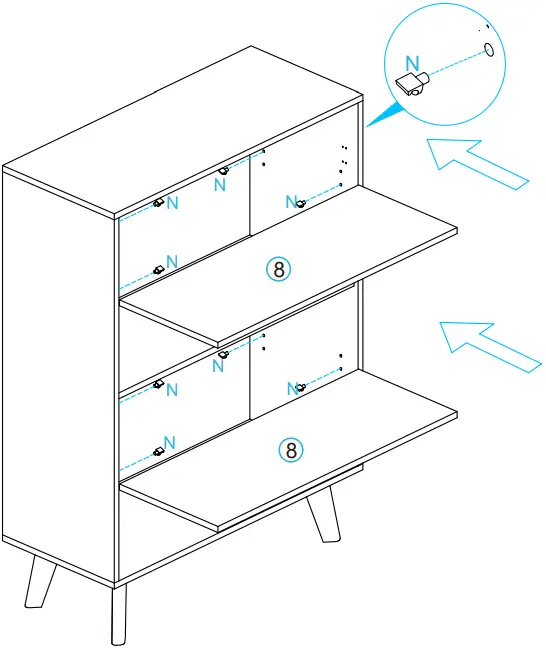Anmytek Rattan Two Door Storage Cabinet Step 10B