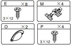 Anmytek Rattan Two Door Storage Cabinet Step 11A