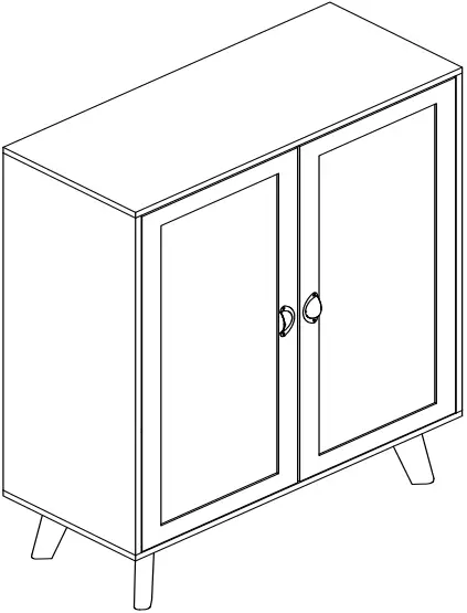 Anmytek Rattan Two Door Storage Cabinet Step 16