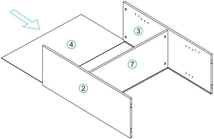 Anmytek Rattan Two Door Storage Cabinet Step 3