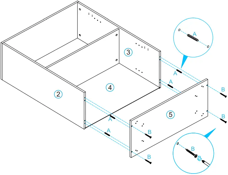 Anmytek Rattan Two Door Storage Cabinet Step 6B