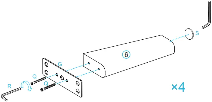 Anmytek Rattan Two Door Storage Cabinet Step 7B