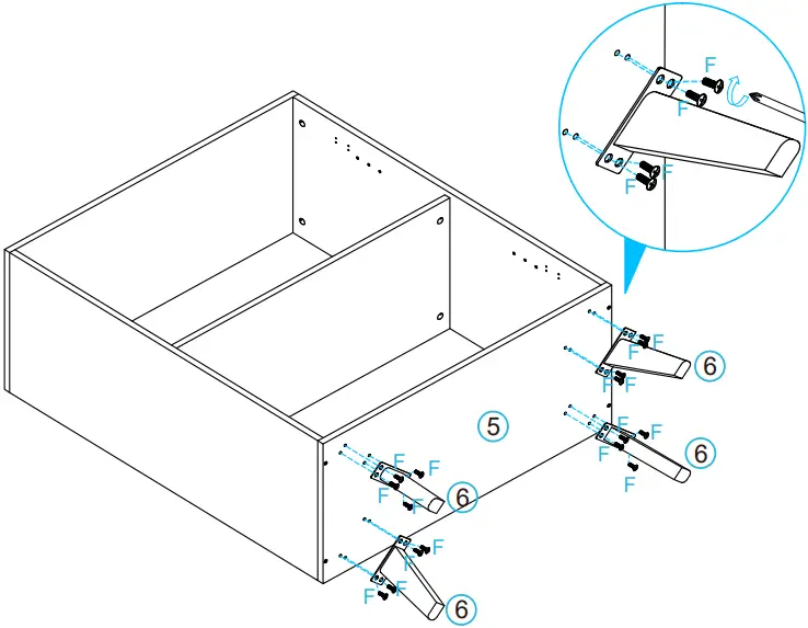 Anmytek Rattan Two Door Storage Cabinet Step 8B