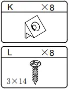 Anmytek Rattan Two Door Storage Cabinet Step 9A