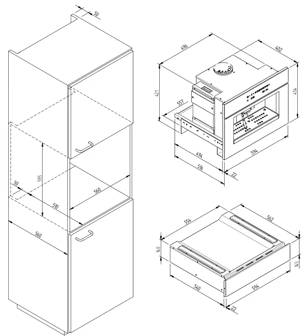 FULGOR MILANO FCLD 150 15 Urbantech Warming Drawer - 7
