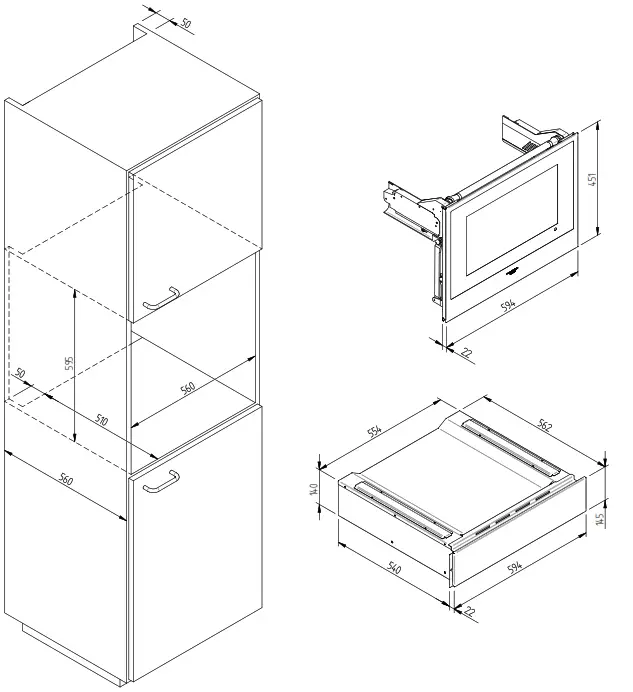 FULGOR MILANO FCLD 150 15 Urbantech Warming Drawer - 8