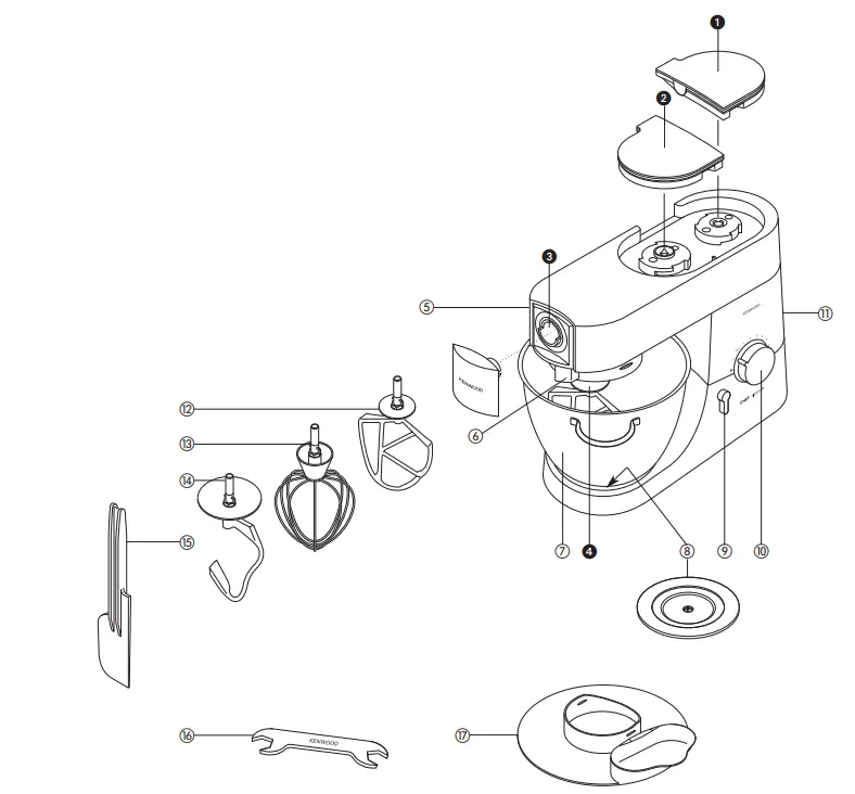 Kenwood KMC011 5 Quart Chef Titanium Kitchen Machine-01