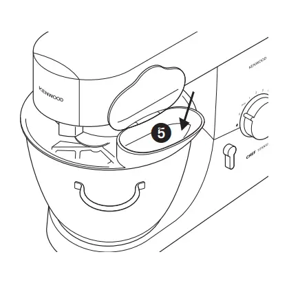 Kenwood KMC011 5 Quart Chef Titanium Kitchen Machine-9