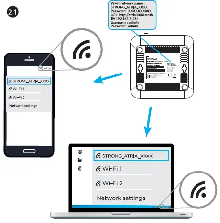 strong atria wi-fi mesh home kit 1200-4