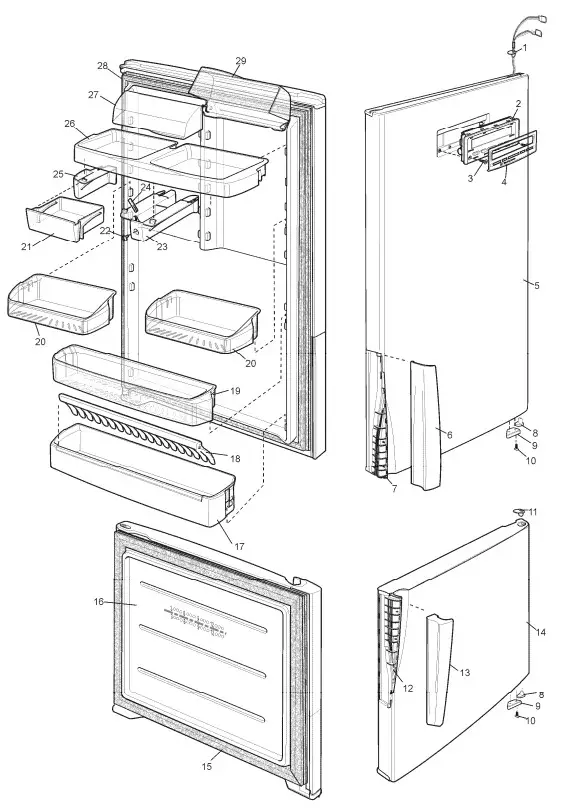 Electrolux BJ383V Electronically Controlled Frost Free V Series Bottom Mount Refrigerators - fig 2