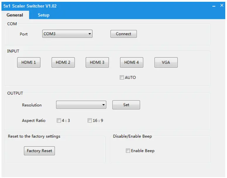 Operations of RS232 Control