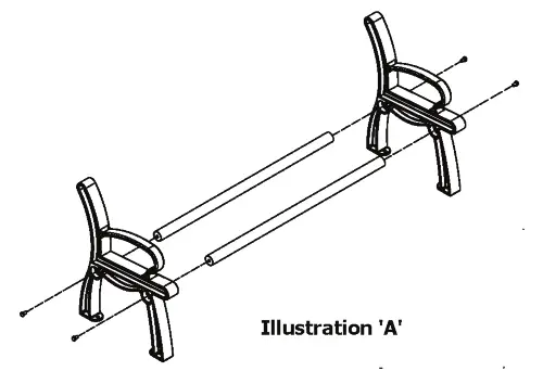 GLOBAL INDUSTRIAL B264201 6 Inch Recycled Plastic Heritage Bench Fig6