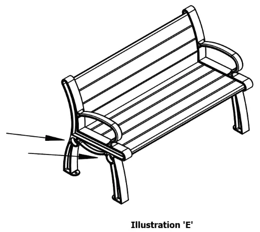 GLOBAL INDUSTRIAL B264201 6 Inch Recycled Plastic Heritage Bench Step 3c