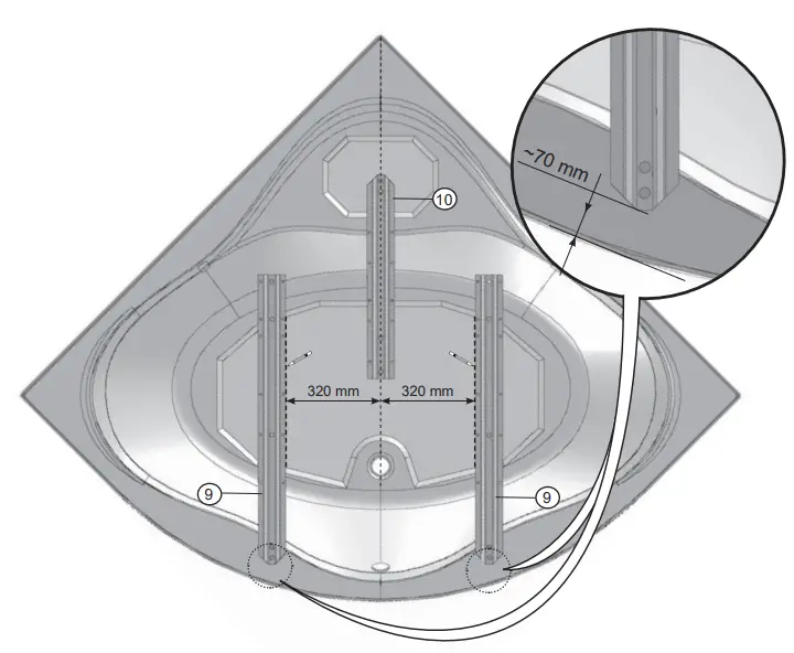 RAVAK C651000000 New Day Bathtub 140 x 140 cm - Fig 16