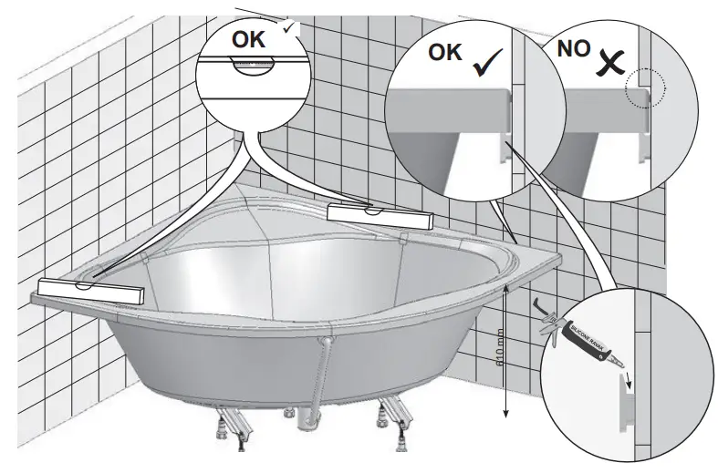 RAVAK C651000000 New Day Bathtub 140 x 140 cm - Fig 26