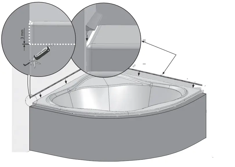 RAVAK C651000000 New Day Bathtub 140 x 140 cm - Fig 28