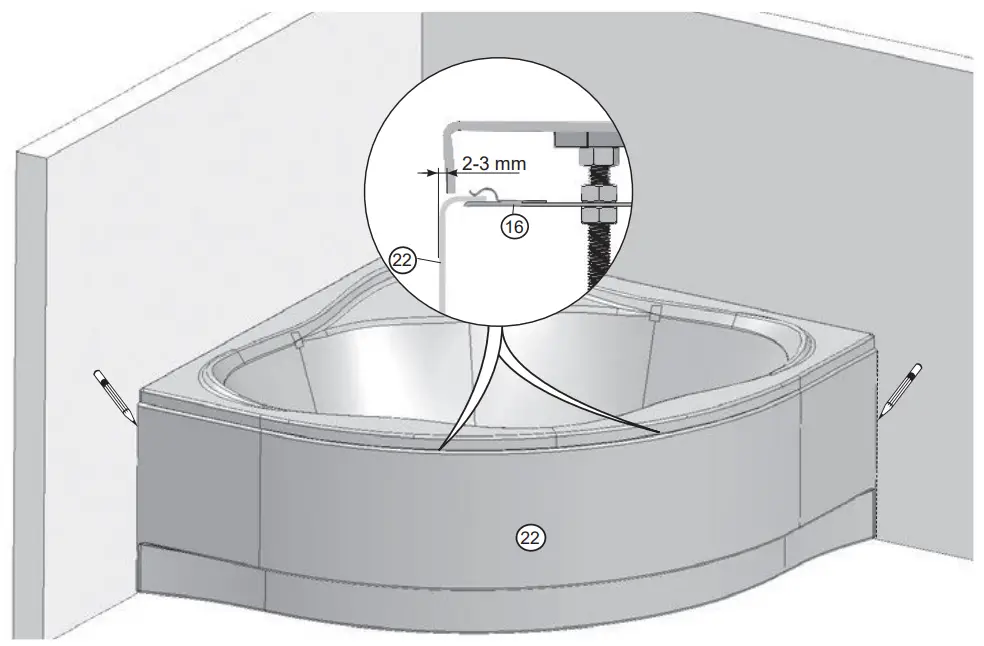 RAVAK C651000000 New Day Bathtub 140 x 140 cm - Fig 32