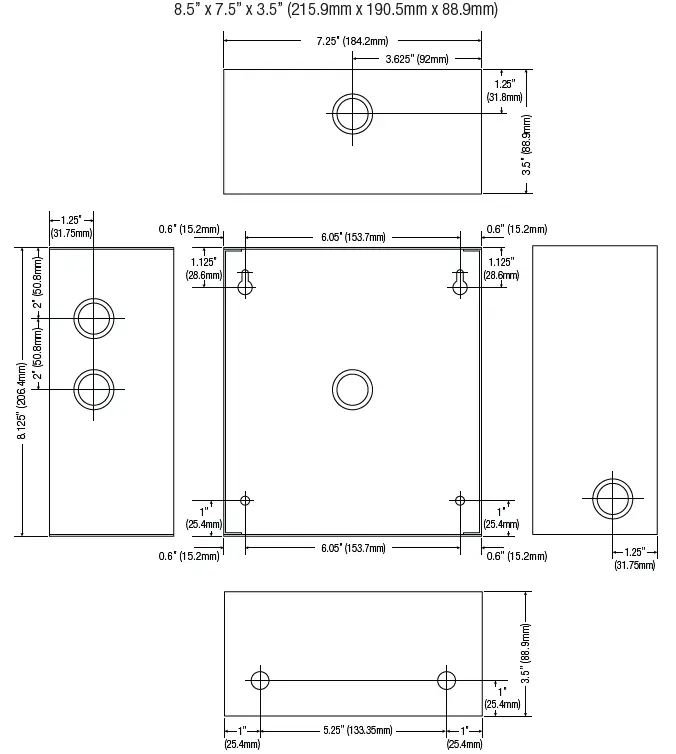 Altronix HubSat HubSat4DV Series Passive UTP Transceiver Hub with Integral Camera Power-7