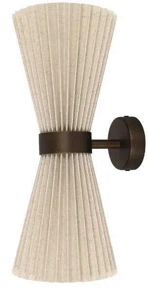 Lucci decor 309140 Amore 2LT Pleated Wall Bracket