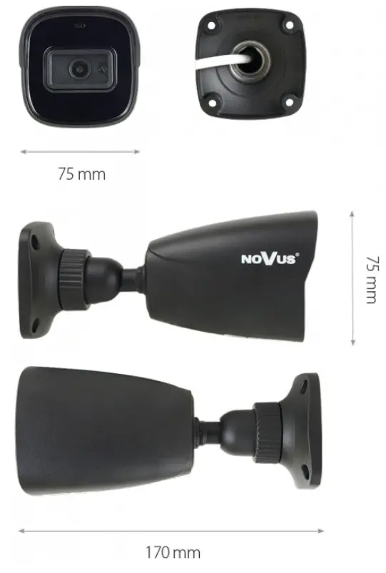 NOVUS NVIP 5H 6201 II 7043 Bullet IP Camera - DIMENSIONS