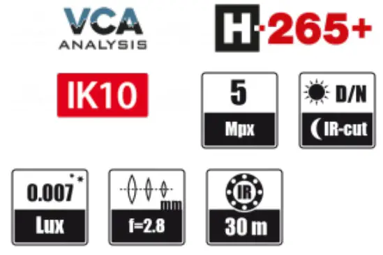 NOVUS NVIP 5H 6201 II 7043 Bullet IP Camera - FUNCTIONS