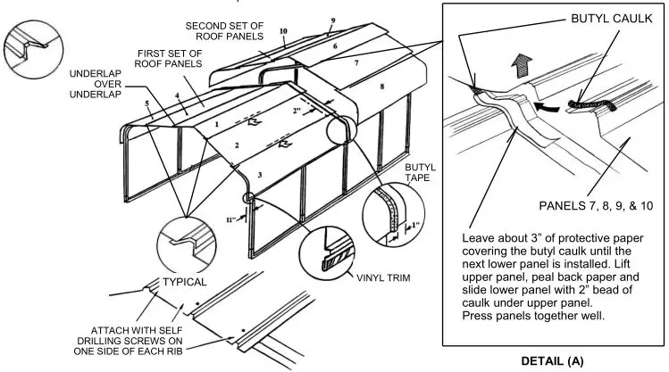VersaTube Classic Carport - INSTALLING VINYL TRIM