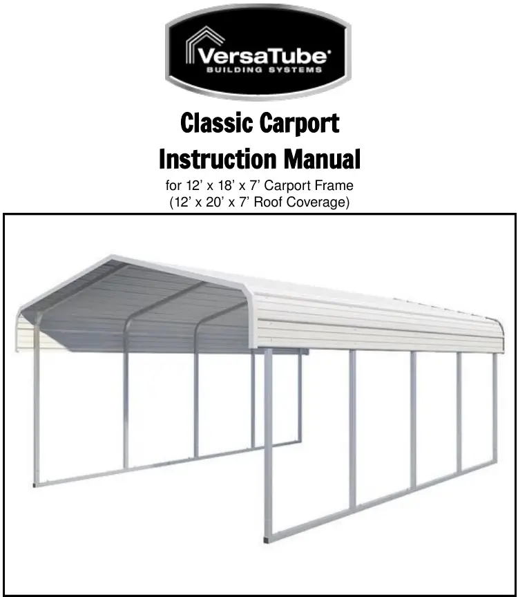 VersaTube Classic Carport Instruction Manual
