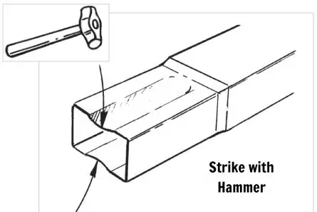 VersaTube Classic Carport - Strike with Hammer