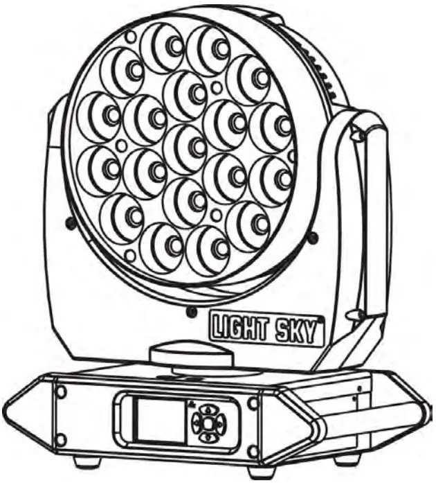 LIGHT SKY TX1910 Wash Professional Show Lighting