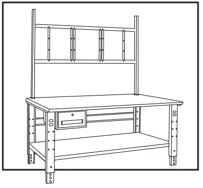 ULINE H-6342 Deluxe Workstation -