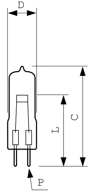 PHILIPS 14623 95W G6.3 F Halogen Non Reflector Lamps - Fig2