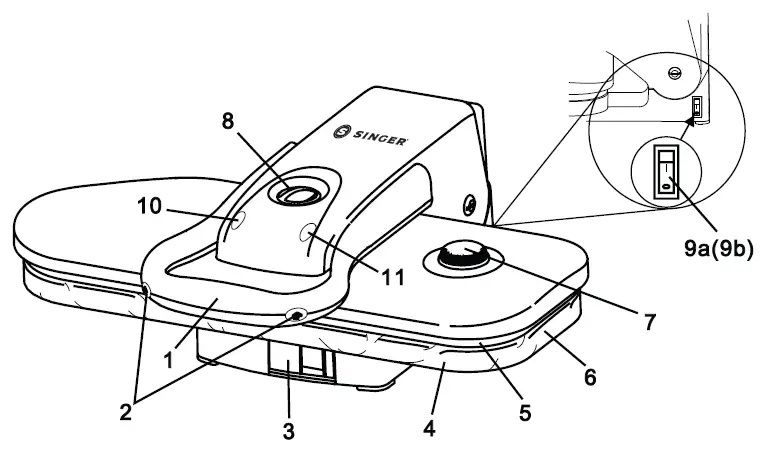 SINGER-SP550-Steam-Press-with-20-Pressing-Surface-fig-1