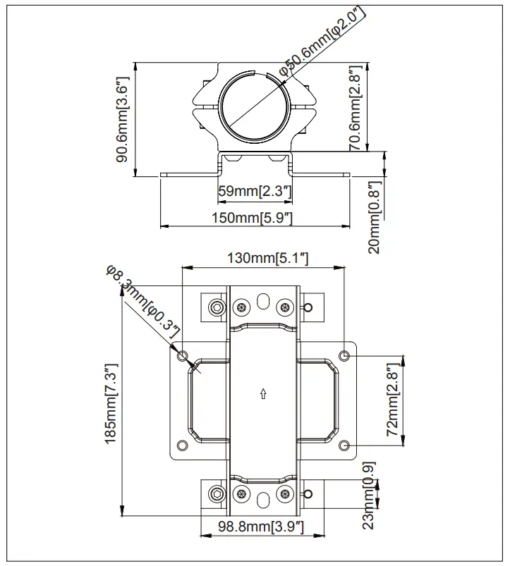 AURORA MOUNTS AFC-PC Single Pole Clamp 1