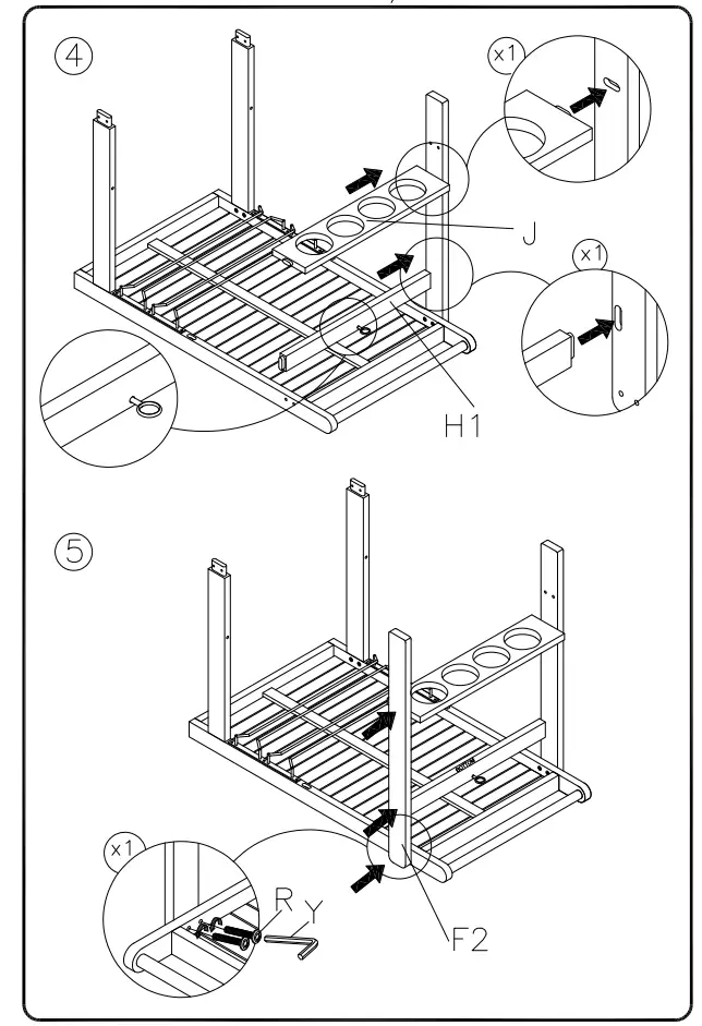 ASHLEY P030 660 661 Kailani Serving Cart - Fig 2