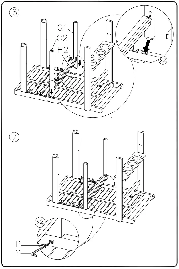 ASHLEY P030 660 661 Kailani Serving Cart - Fig 3