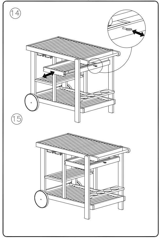 ASHLEY P030 660 661 Kailani Serving Cart - Fig 4