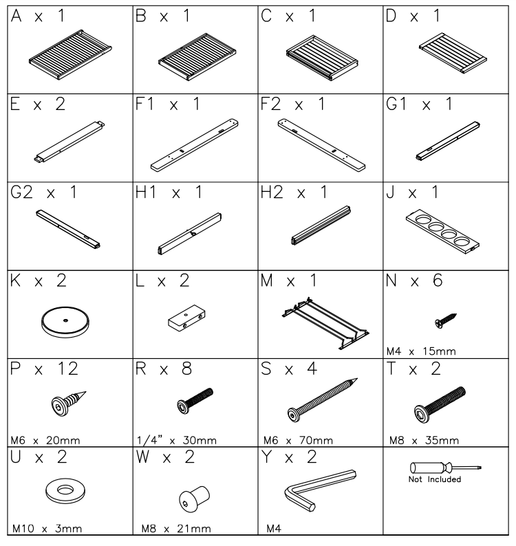 ASHLEY P030 660 661 Kailani Serving Cart