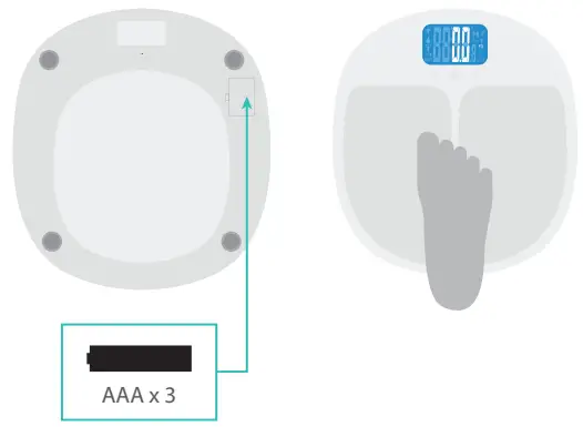 SALTER 9192 Bluetooth Smart Analyser Bathroom Scale - Step 1