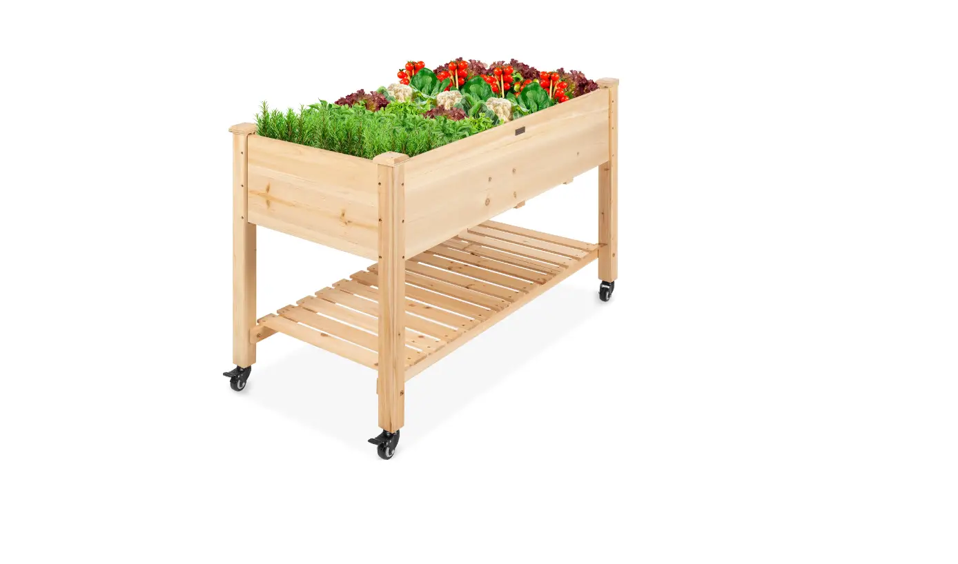 Bcp Sky5732 Mobile Elevated Wood Planter With Shelf Instruction Manual Bcp Sky5732 Mobile Elevated Wood Planter With Shelf Instruction Manual