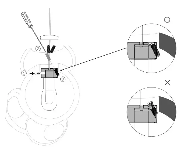 BOCCI 100.1m Mini Canopy - assembly into the pendan