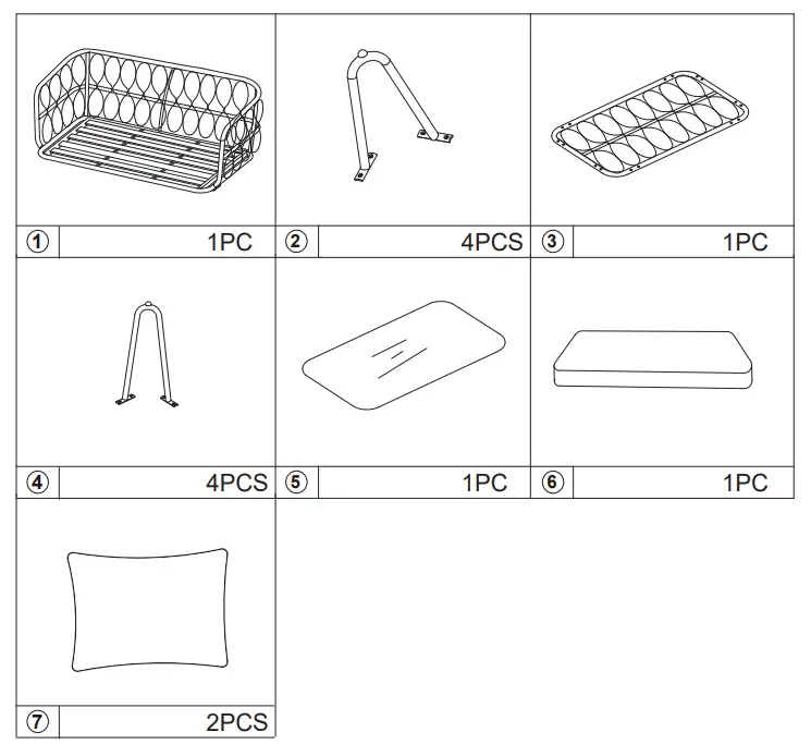 Kmart 43162048 Hamptons 2 Piece Set 2 Seater and Table - fig 1