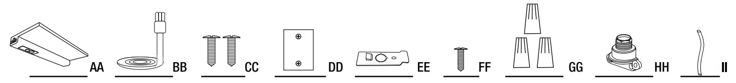FEIT Electric UCL24FP OneSync Flat Panel Under Cabinet Light - hardware