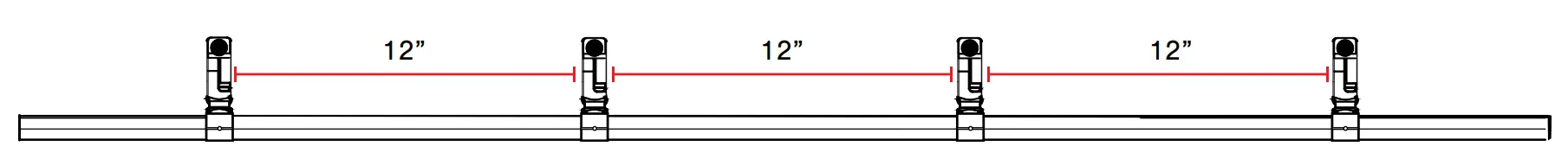 Q-angle Must Be Mounted Every 12"