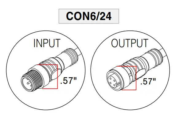 Connector 6" Connector 24"