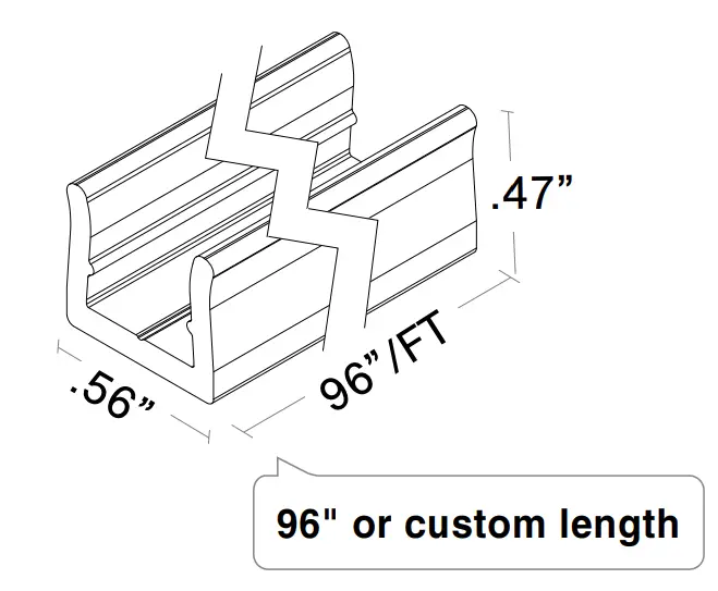 Pvc Low Profile Mount Channel