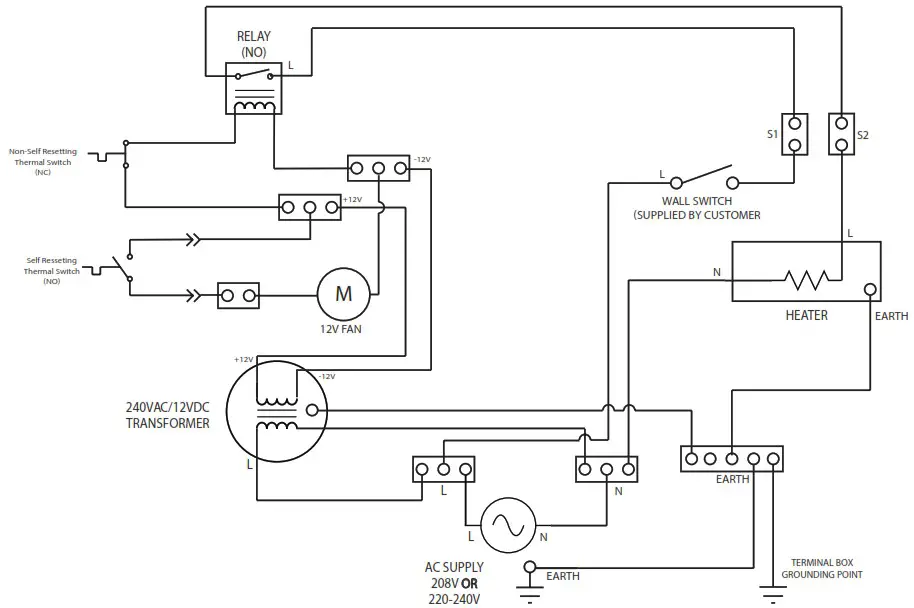 BROMIC BH3623008 Recess Kit For Platinum Heater - ELECTRICAL DIAGRAM 2
