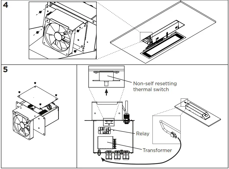 BROMIC BH3623008 Recess Kit For Platinum Heater -QUICK GUIDE FOR ACCESSING TERMINAL BOX 2