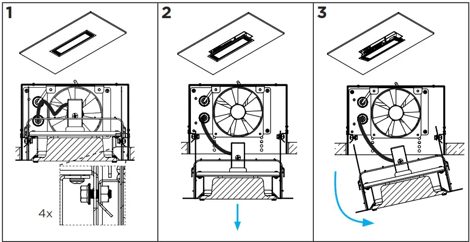 BROMIC BH3623008 Recess Kit For Platinum Heater - QUICK GUIDE FOR ACCESSING TERMINAL BOX
