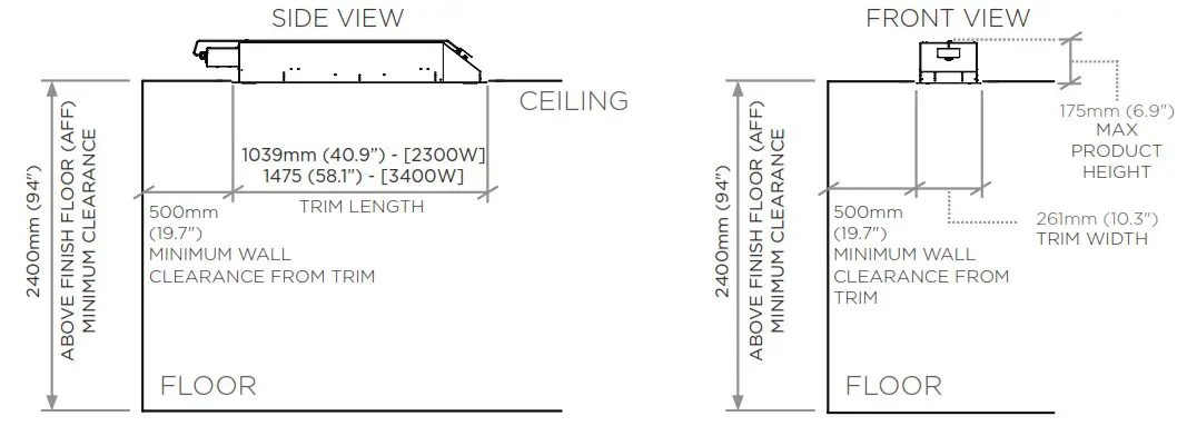 BROMIC BH3623008 Recess Kit For Platinum Heater - ROOM CLEARANCE