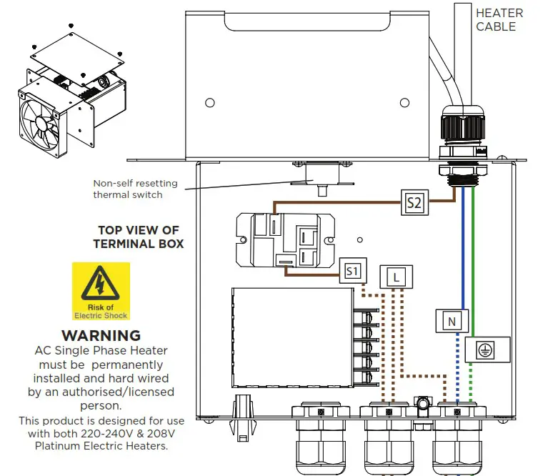 BROMIC BH3623008 Recess Kit For Platinum Heater - WIRING DIAGRAM 3